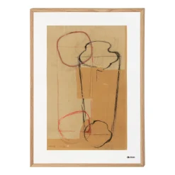 IITTALA Alvar Aalto -Kokoelma|Piensisustus-Aalto taidejuliste 50x70cm Luonnos Ruskea