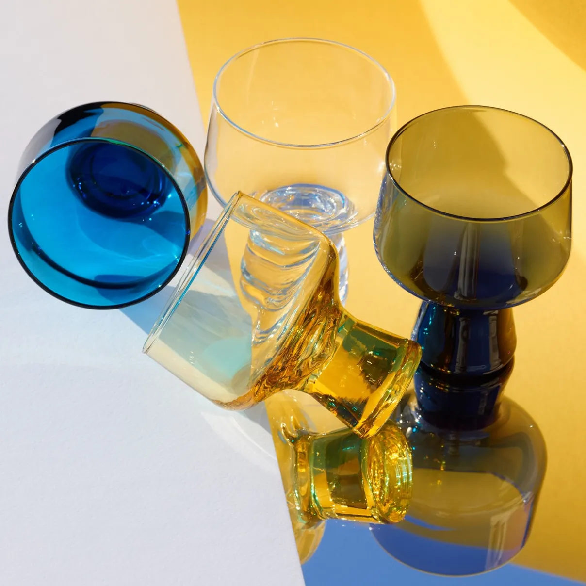 IITTALA Aktiivinen Juomalasit-Jalkalasi 29cl sähkön 2 kpl Sininen