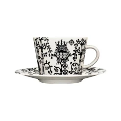 IITTALA Mukit Ja Kupit-Kahvikuppi 0,2L & vati 15cm musta
