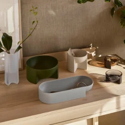 IITTALA Sisustuskulhot Ja -Tarjottimet|Piensisustus-Keraaminen kulho 240x120mm sammaleenvihreä