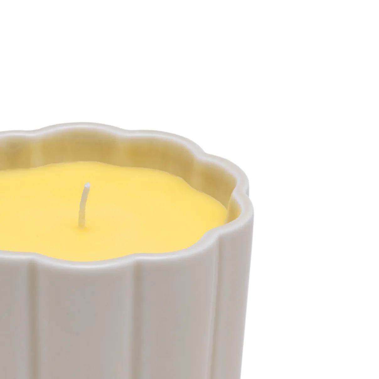 IITTALA Kynttilälyhdyt-Kynttilä+kuppi pyöreä beige-keltainen