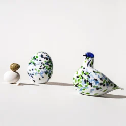 IITTALA Birds By Toikka|Taide-Esineet-Leppärastaan vuosimuna sininen 2024 90x130mm