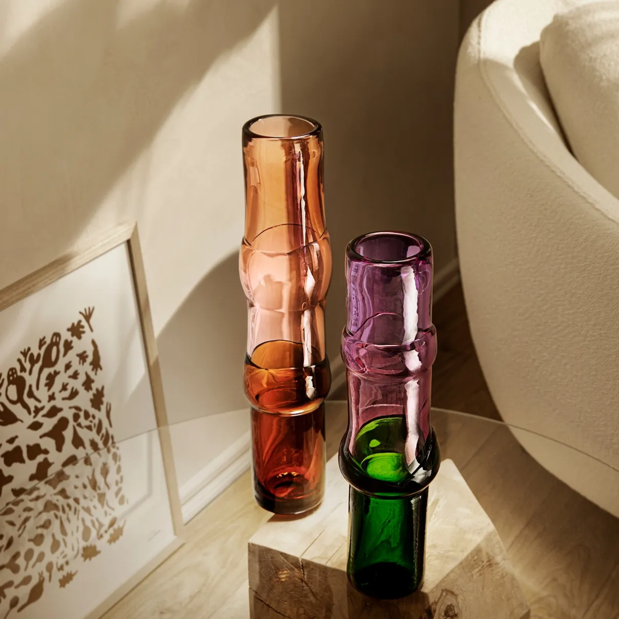 IITTALA Taide-Esineet-Maljakko 90x450mm lohenpunainen-vaaleanpunainen-aavikko