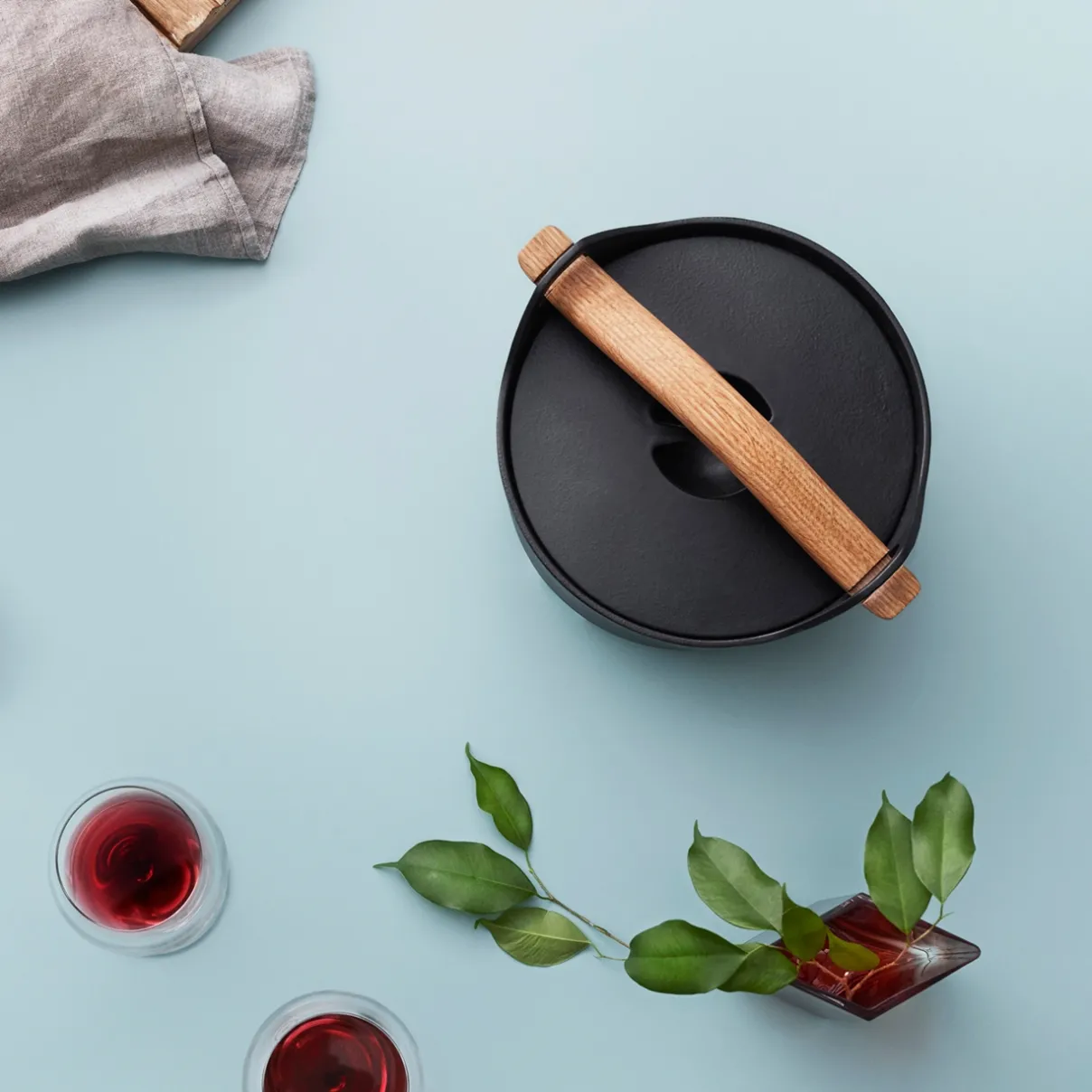 IITTALA Uunivuoat Ja Padat-Puinen kahva valurautapadalle 3,0L