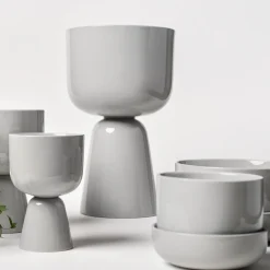 IITTALA Kukkaruukut-Ruukku ja vati vaalean harmaa M