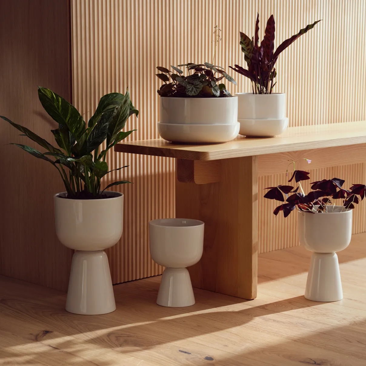 IITTALA Kukkaruukut-Ruukku ja vati M Valkoinen