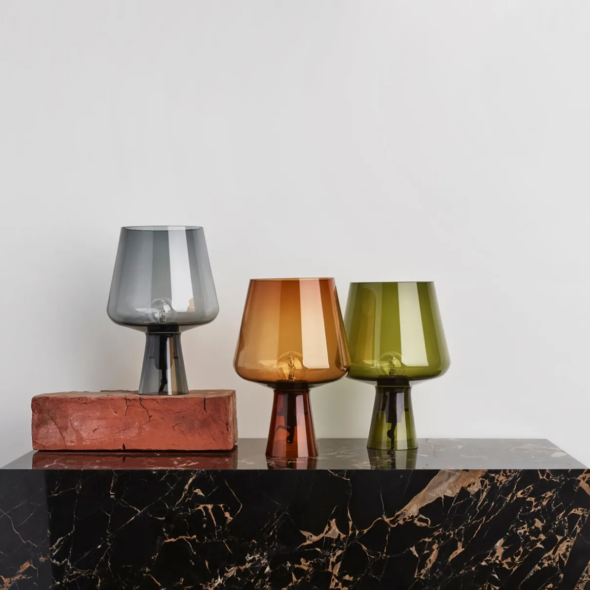 IITTALA Pöytävalaisimet-Valaisin 240x165mm sammaleenvihreä Sammaleenvihreä
